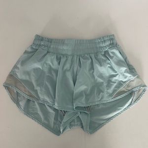 Light Blue Lululemon Hotty Hot 2.5” Shorts